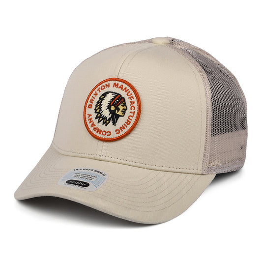 Gorra Trucker Rival Stamp NetPlus MP de Brixton - Crema