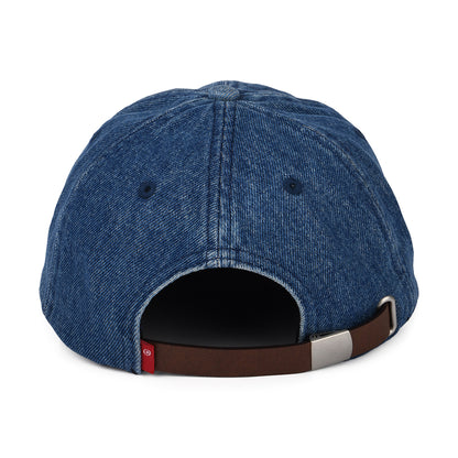 Gorra de béisbol unisex Essential de tejido vaquero con etiqueta lisa de Levi's - Azul