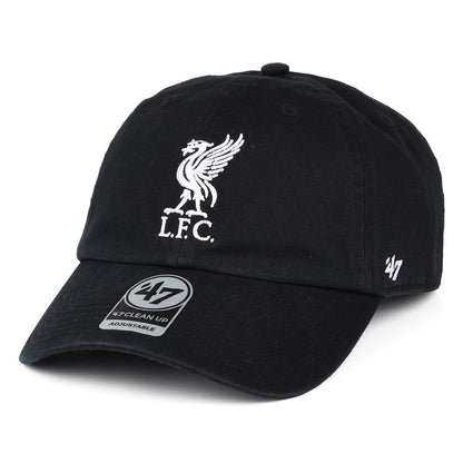 Gorra de béisbol Clean Up Liverpool FC de 47 Brand - Negro-Blanco