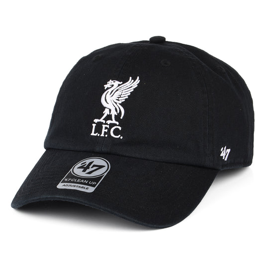 Gorra de béisbol Clean Up Liverpool FC de 47 Brand - Negro-Blanco
