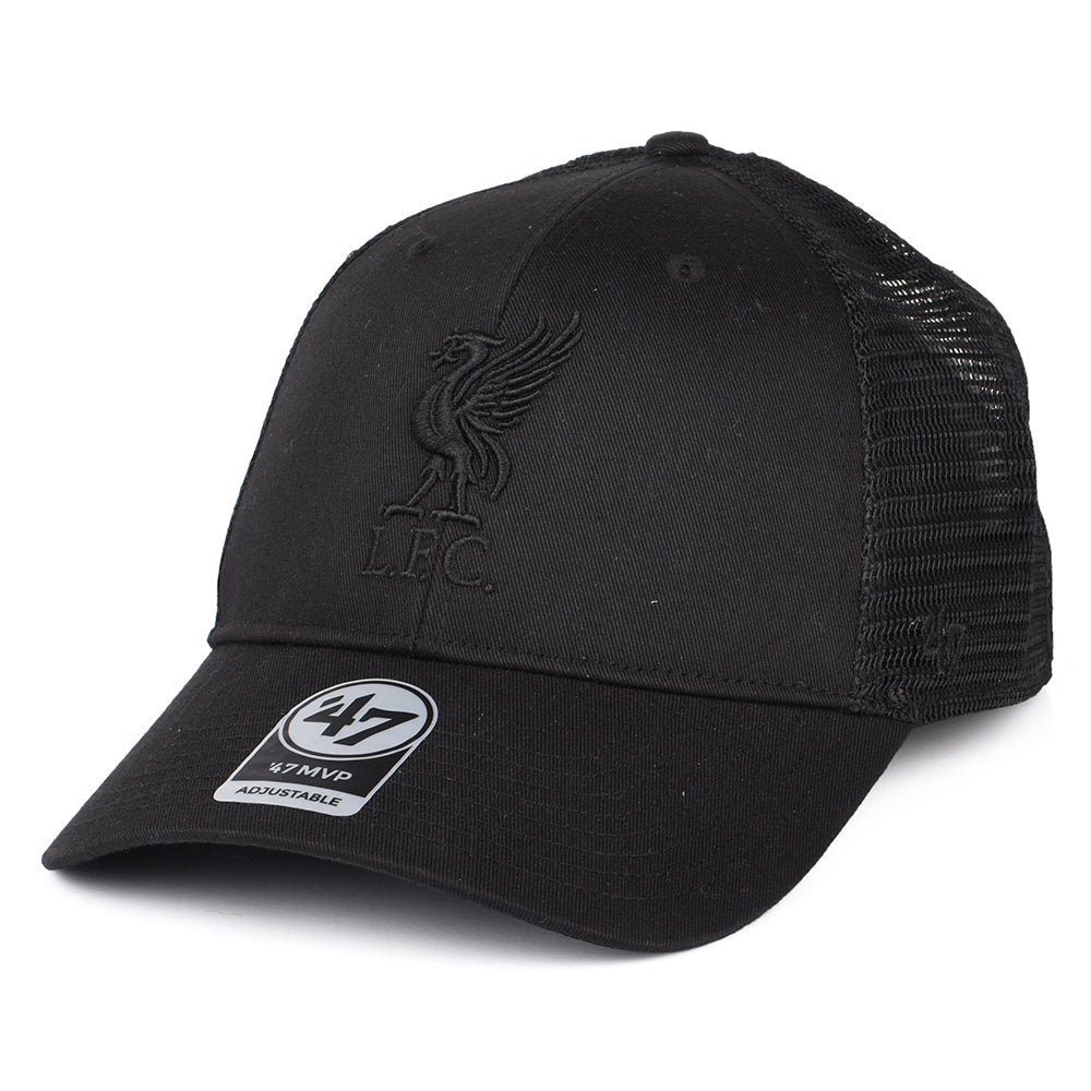 Gorra Trucker Branson MVP Liverpool FC de 47 Brand - Negro sobre Negro