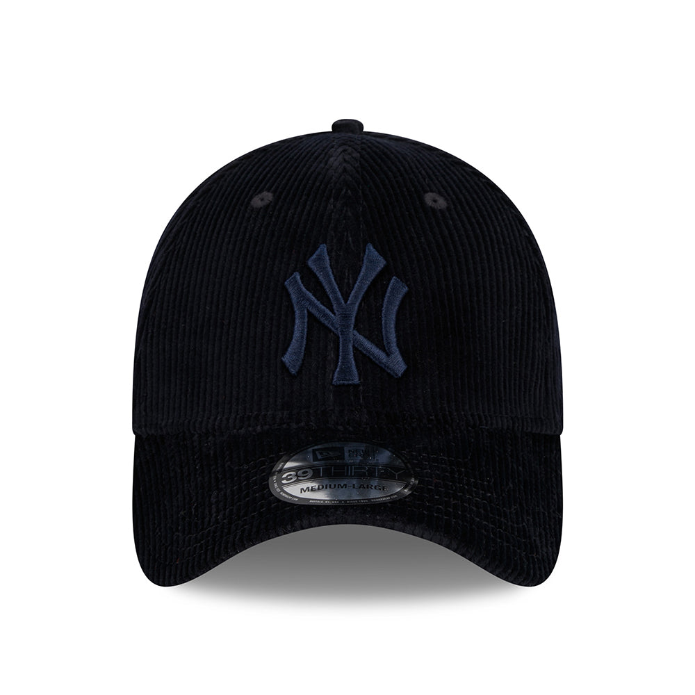 Gorra de béisbol 39THIRTY Cordón ancho de la MLB New York Yankees de New Era - Azul Marino sobre Azul Marino