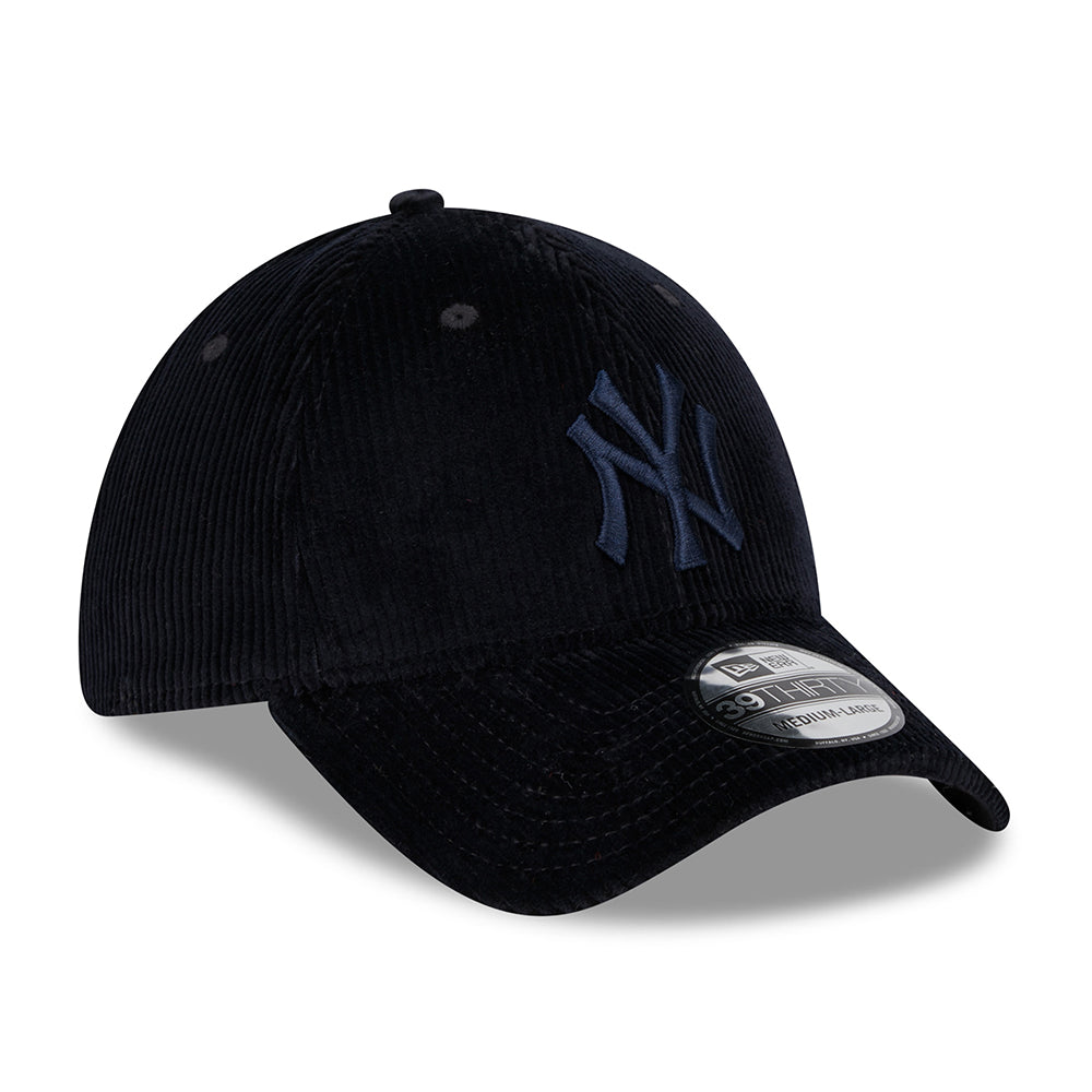 Gorra de béisbol 39THIRTY Cordón ancho de la MLB New York Yankees de New Era - Azul Marino sobre Azul Marino