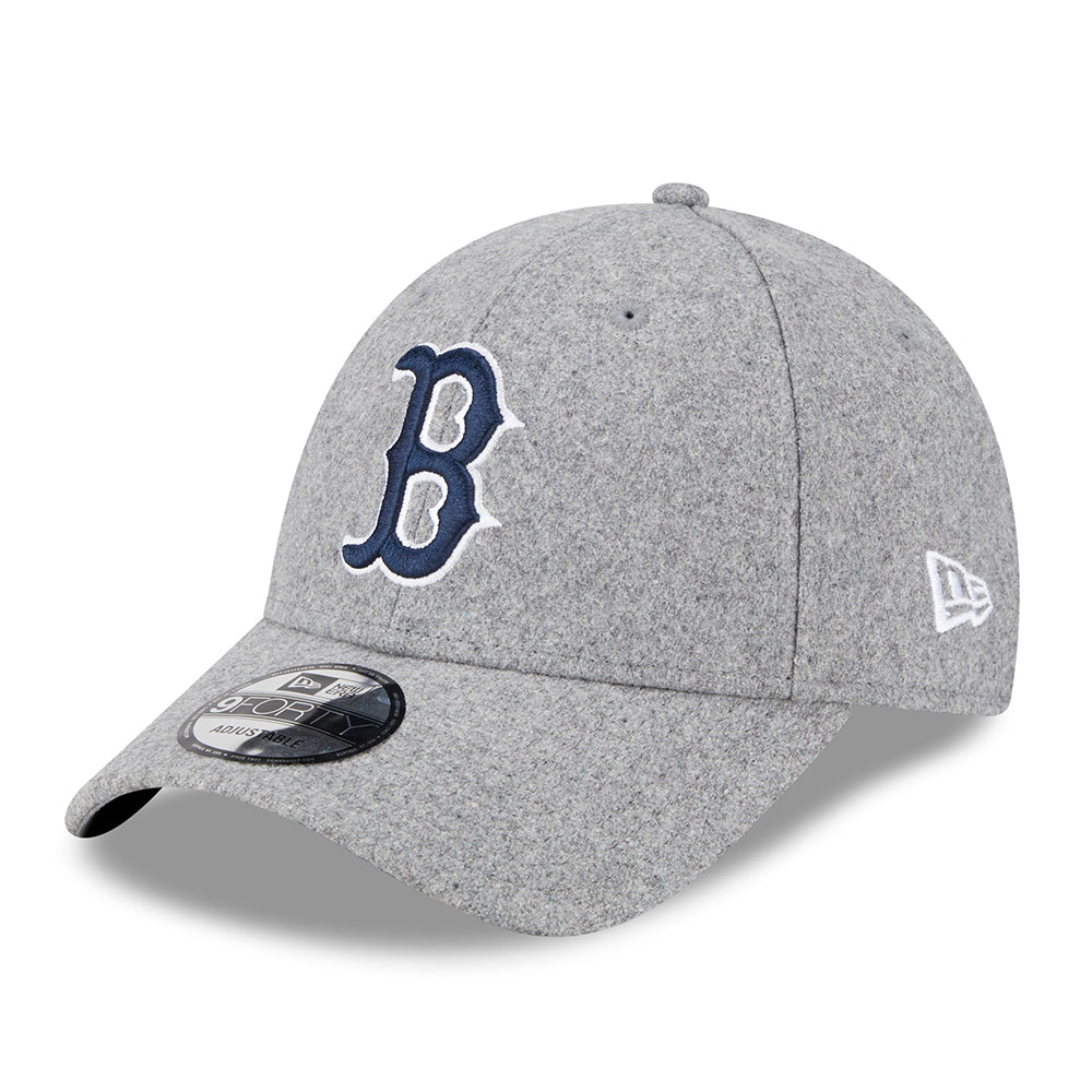 Gorra de béisbol 9FORTY MLB Melton Wool Essential Boston Red Sox de New Era - Gris-Azul Marino