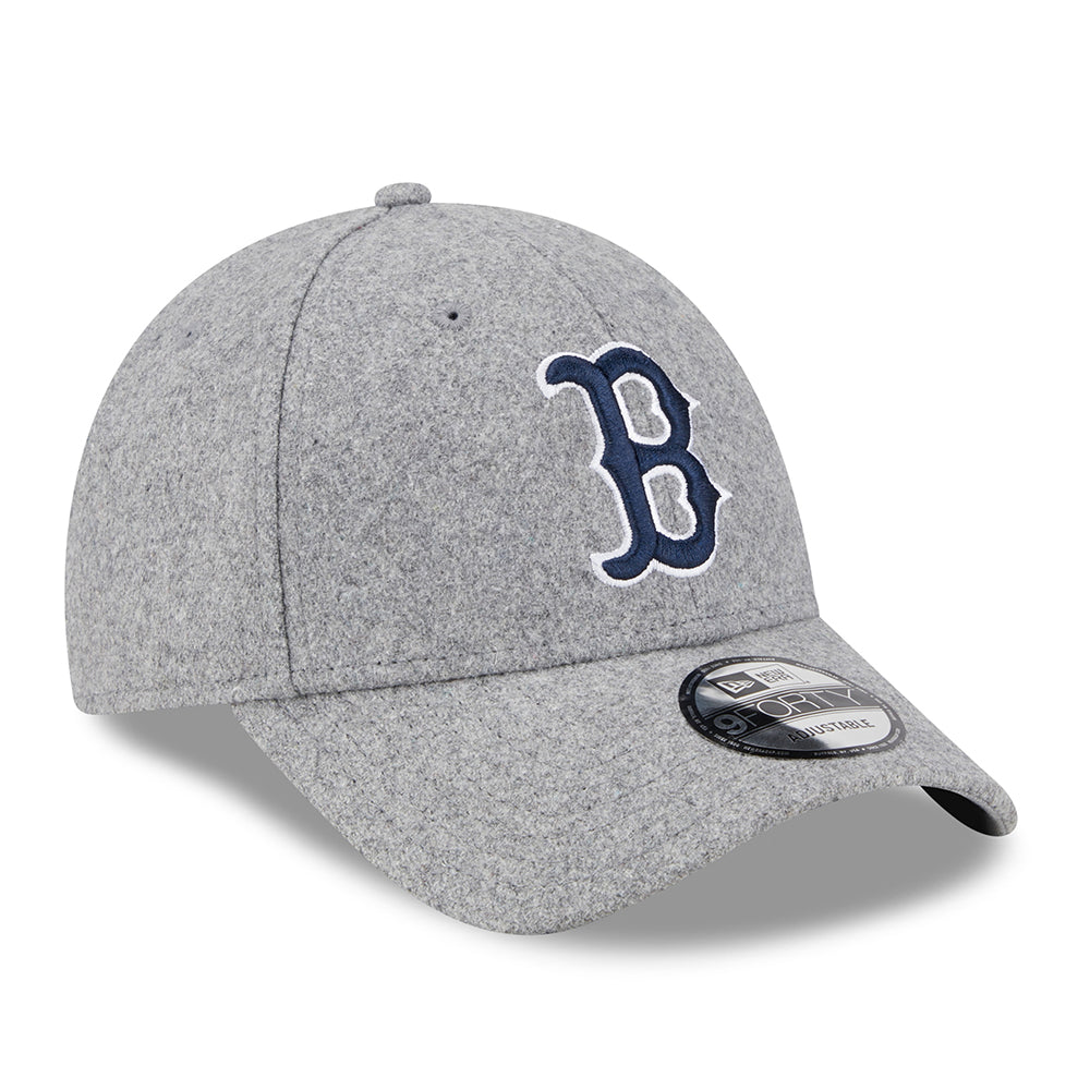Gorra de béisbol 9FORTY MLB Melton Wool Essential Boston Red Sox de New Era - Gris-Azul Marino