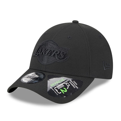 Gorra de béisbol 9FORTY NBA Repreve Outline L.A. Lakers de New Era - Negro sobre Negro