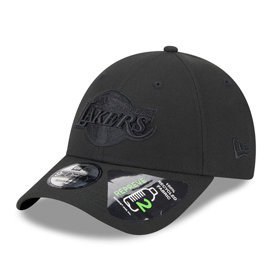 Gorra de béisbol 9FORTY NBA Repreve Outline L.A. Lakers de New Era - Negro sobre Negro