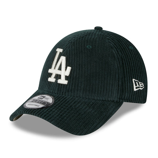 Gorra de béisbol 9FORTY MLB Wide Cord L.A. Dodgers de New Era - Verde Oscuro-Piedra