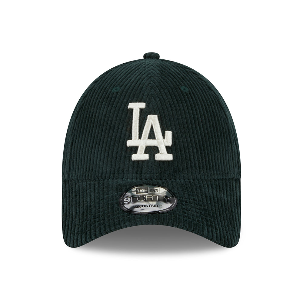 Gorra de béisbol 9FORTY MLB Wide Cord L.A. Dodgers de New Era - Verde Oscuro-Piedra