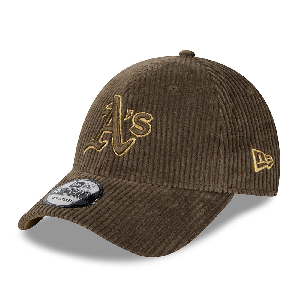 Gorra de béisbol 9FORTY MLB Wide Cord Oakland Athletics de New Era - Marrón-Bronce