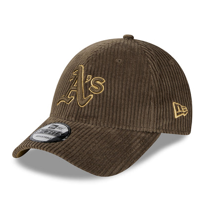 Gorra de béisbol 9FORTY MLB Wide Cord Oakland Athletics de New Era - Marrón-Bronce