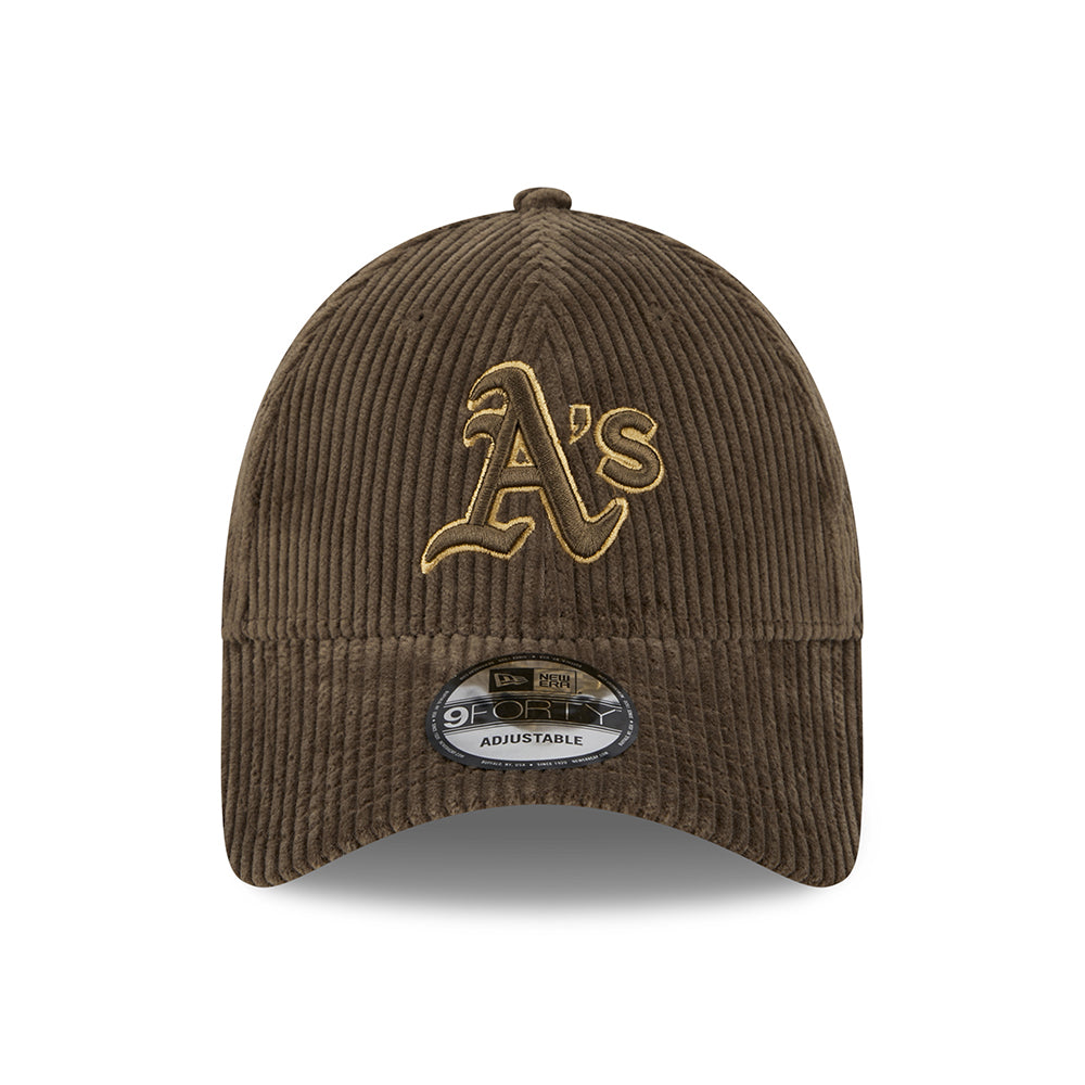 Gorra de béisbol 9FORTY MLB Wide Cord Oakland Athletics de New Era - Marrón-Bronce