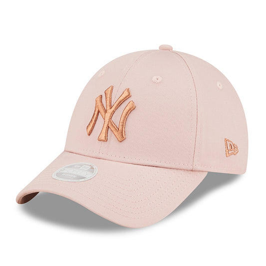 Gorra de béisbol 9FORTY MLB Metallic Logo New York Yankees de New Era - Rosa-Oro Rosa