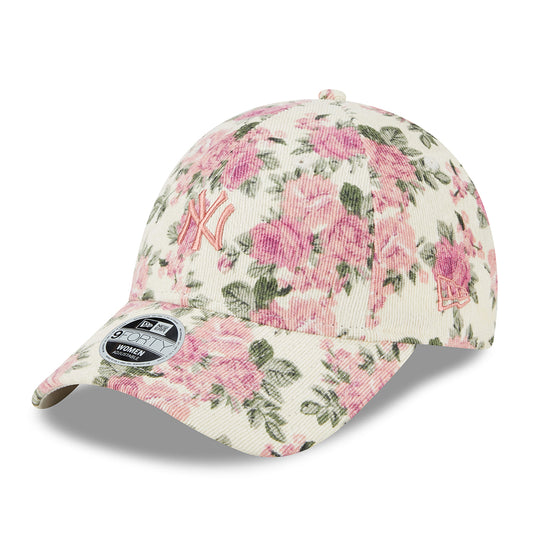 Gorra de béisbol mujeres 9FORTY MLB Floral New York Yankees de New Era - Piedra-Rosa