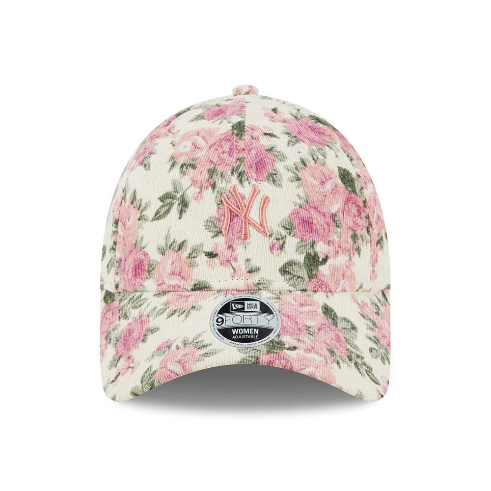 Gorra de béisbol mujeres 9FORTY MLB Floral New York Yankees de New Era - Piedra-Rosa