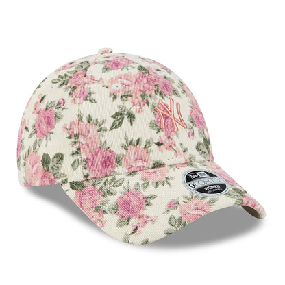 Gorra de béisbol mujeres 9FORTY MLB Floral New York Yankees de New Era - Piedra-Rosa