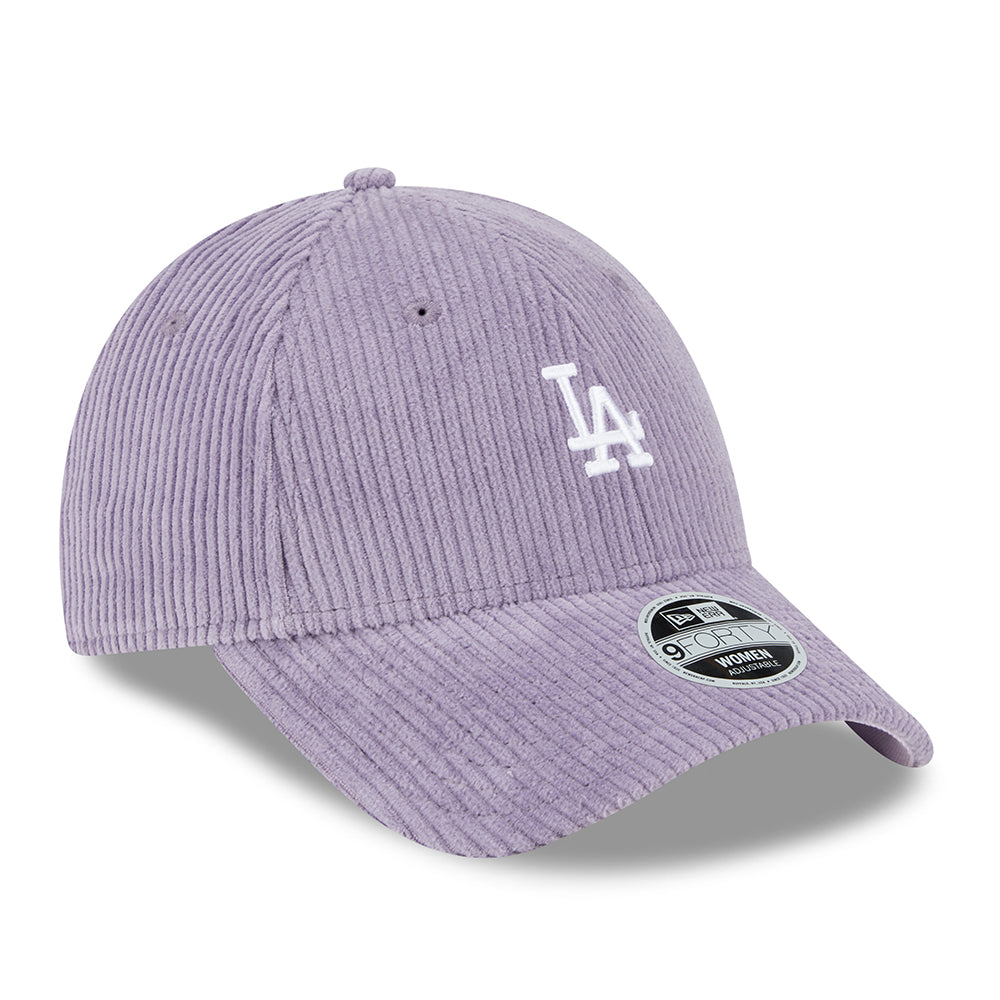 Gorra de béisbol mujeres 9FORTY MLB Cord L.A. Dodgers de New Era - Morado