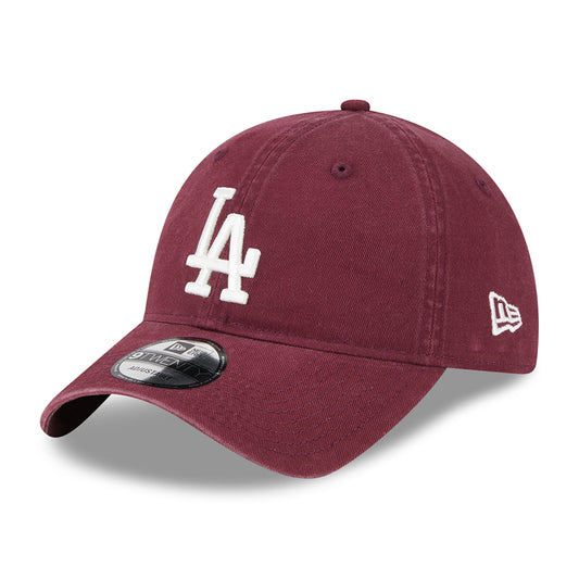 Gorra de béisbol 9TWENTY MLB League Essential L.A. Dodgers de New Era - Granate-Blanco