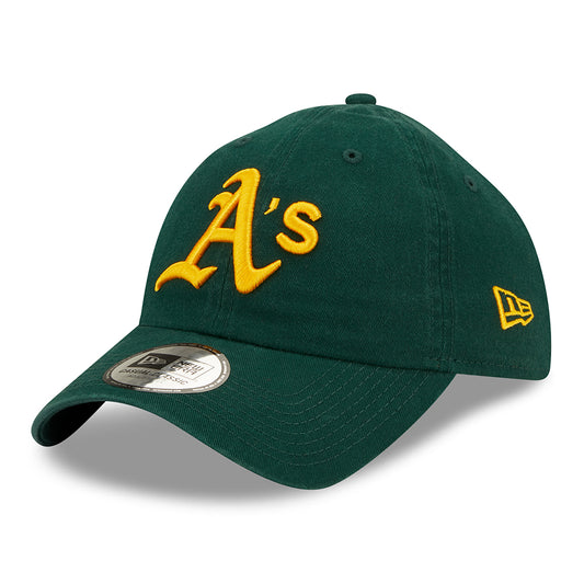 Gorra de béisbol 9TWENTY MLB League Essential Oakland Athletics de New Era - Verde Oscuro-Amarillo