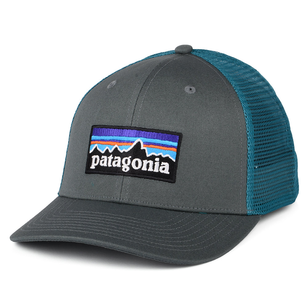 Gorra Trucker P-6 Logo de algodón orgánico de Patagonia - Bosque Claro-Verde Azulado