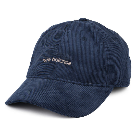 Gorra de béisbol efecto lavado de pana de New Balance - Azul Marino