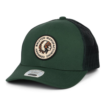 Gorra Trucker Rival Stamp NetPlus MP de Brixton - Verde Pino