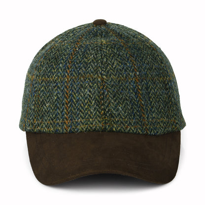 Gorra de béisbol de HARRIS TWEED de Failsworth - Verde Oliva-Marrón