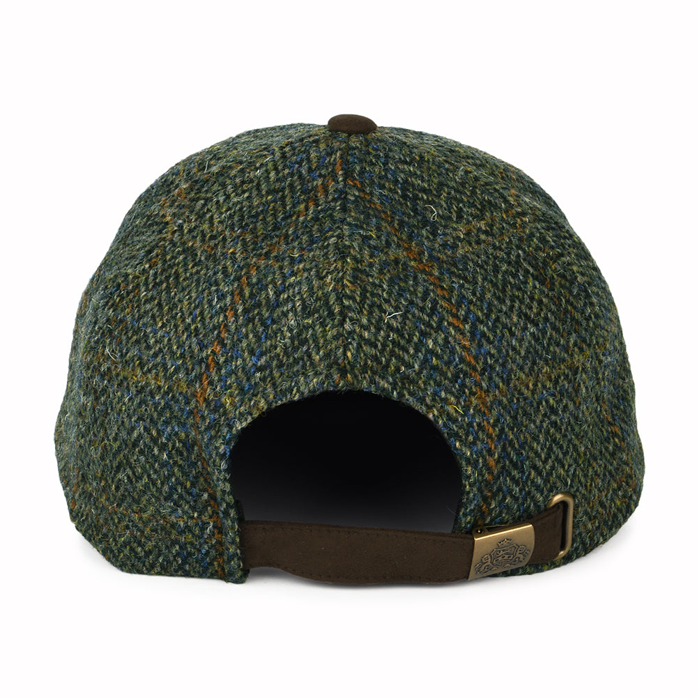 Gorra de béisbol de HARRIS TWEED de Failsworth - Verde Oliva-Marrón