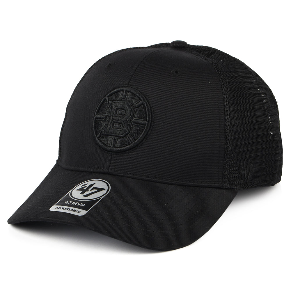 Gorra Trucker NHL Branson MVP Boston Bruins de 47 Brand - Negro sobre Negro