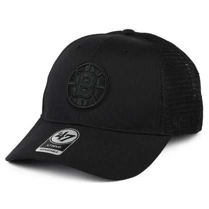 Gorra Trucker NHL Branson MVP Boston Bruins de 47 Brand - Negro sobre Negro
