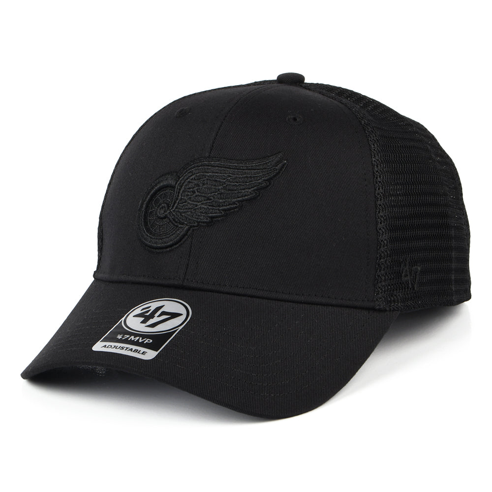 Gorra Trucker NHL Branson MVP Detroit Red Wings de 47 Brand - Negro sobre Negro