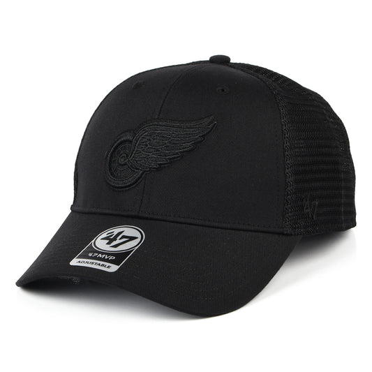 Gorra Trucker NHL Branson MVP Detroit Red Wings de 47 Brand - Negro sobre Negro