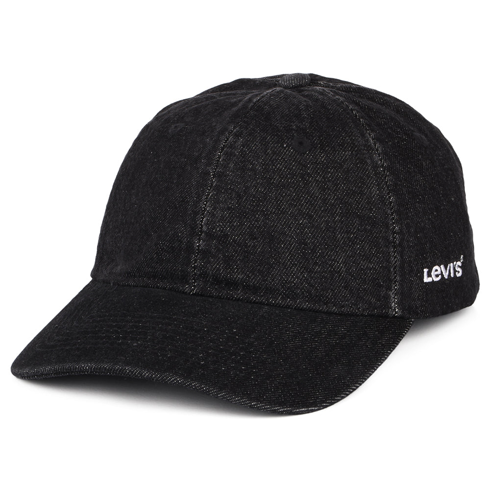 Gorra de béisbol Essential de tejido vaquero de Levi's - Negro