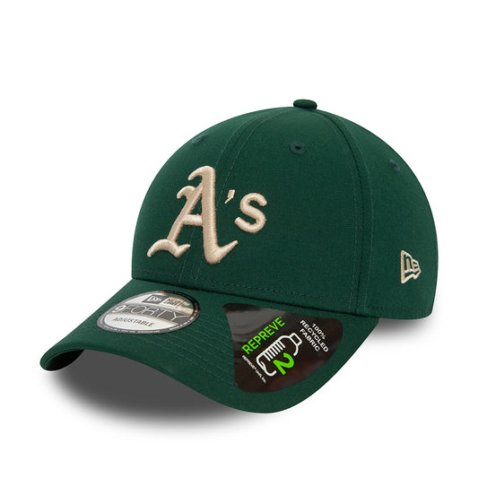 Gorra de béisbol 9FORTY MLB Repreve Oakland Athletics de New Era - Verde Oscuro-Piedra