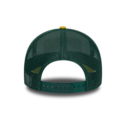 Gorra Trucker A-Frame Patch California de New Era - Blanco-Amarillo-Verde Oscuro