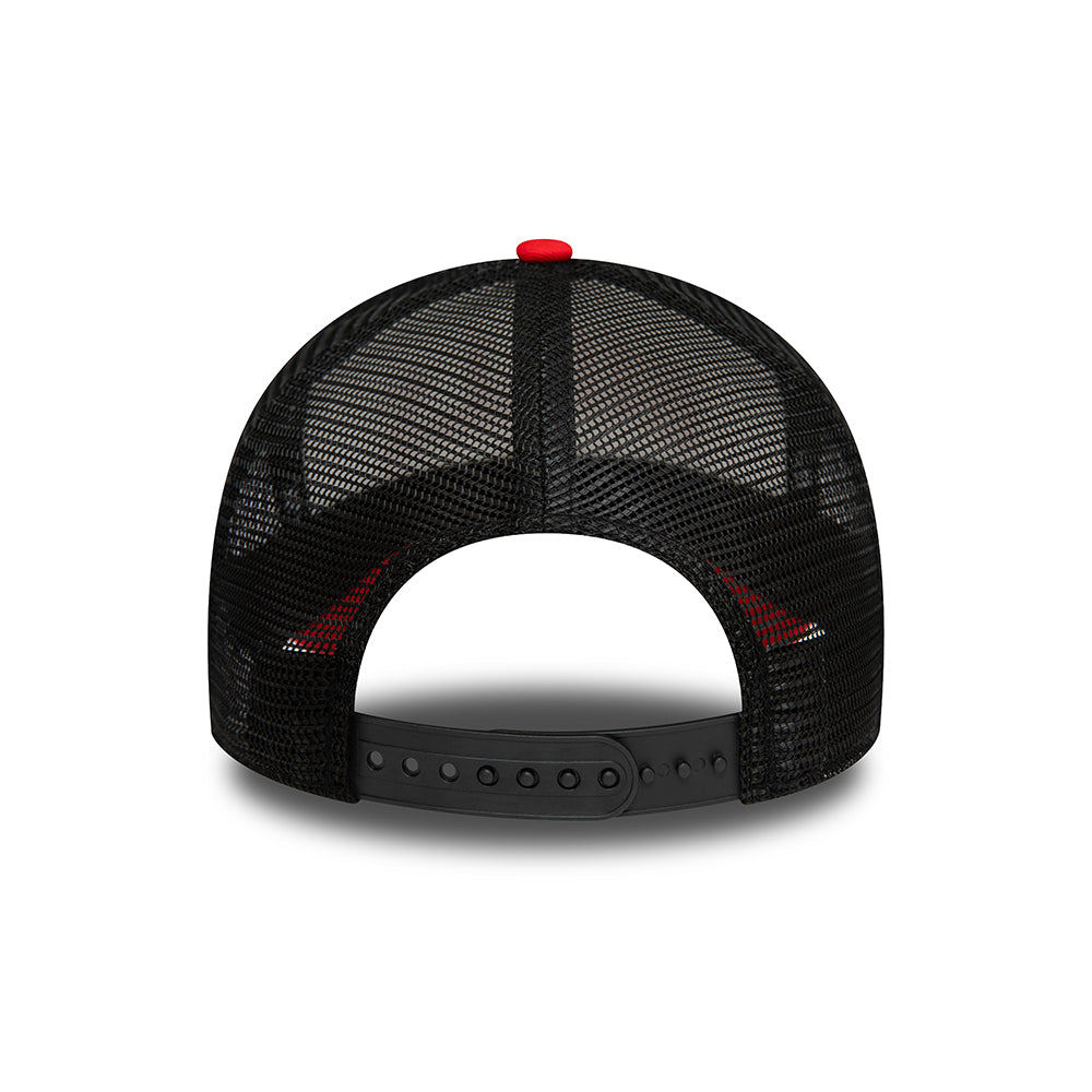 Gorra Trucker A-Frame NBA Retro Chicago Bulls de New Era - Blanco-Rojo-Negro
