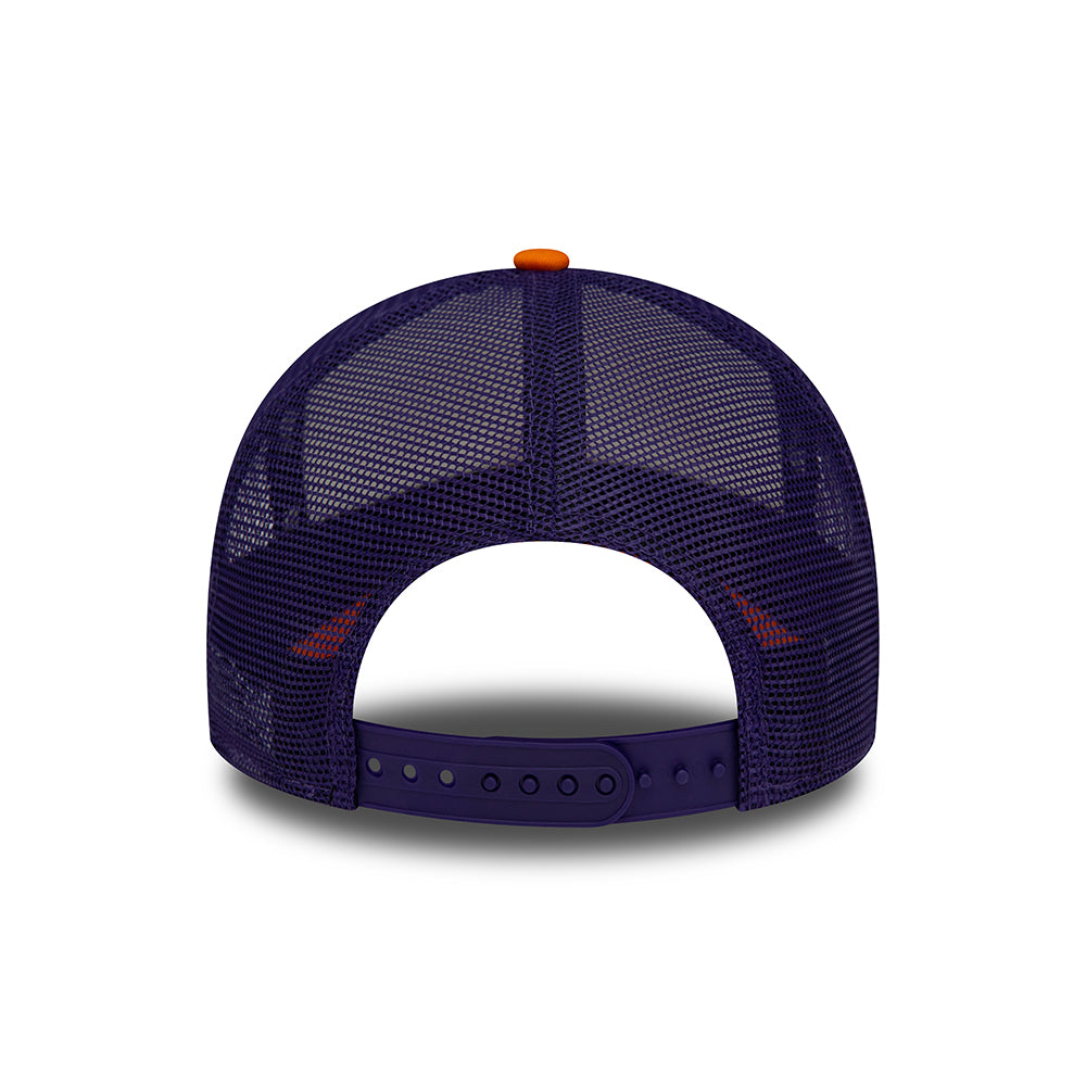 Gorra Trucker A-Frame NBA Retro Phoenix Suns de New Era - Blanco-Naranja-Morado