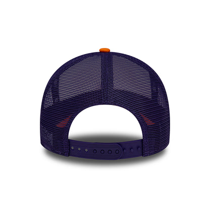 Gorra Trucker A-Frame NBA Retro Phoenix Suns de New Era - Blanco-Naranja-Morado