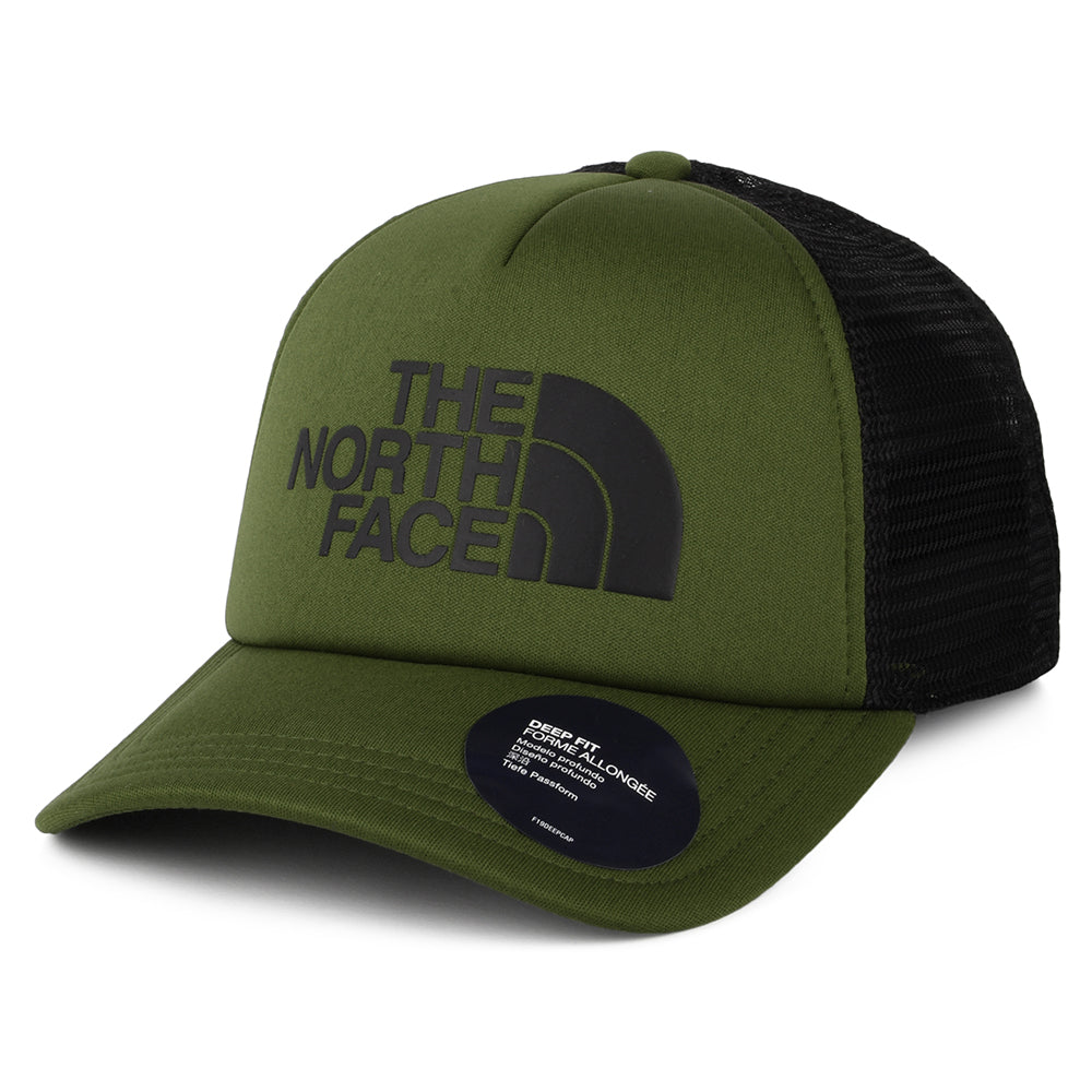 Gorra Trucker TNF Logo ajuste profundo de The North Face - Verde Oliva-Negro