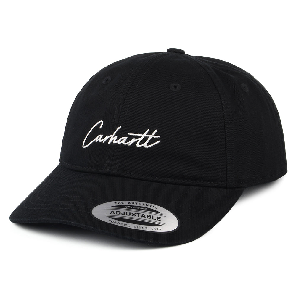 Gorra de béisbol Delray de sarga de algodón de Carhartt WIP - Negro-Blanco