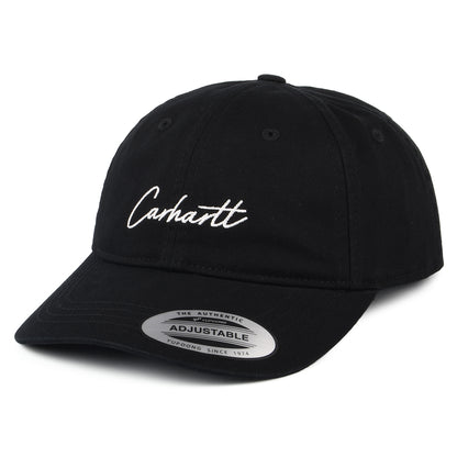 Gorra de béisbol Delray de sarga de algodón de Carhartt WIP - Negro-Blanco