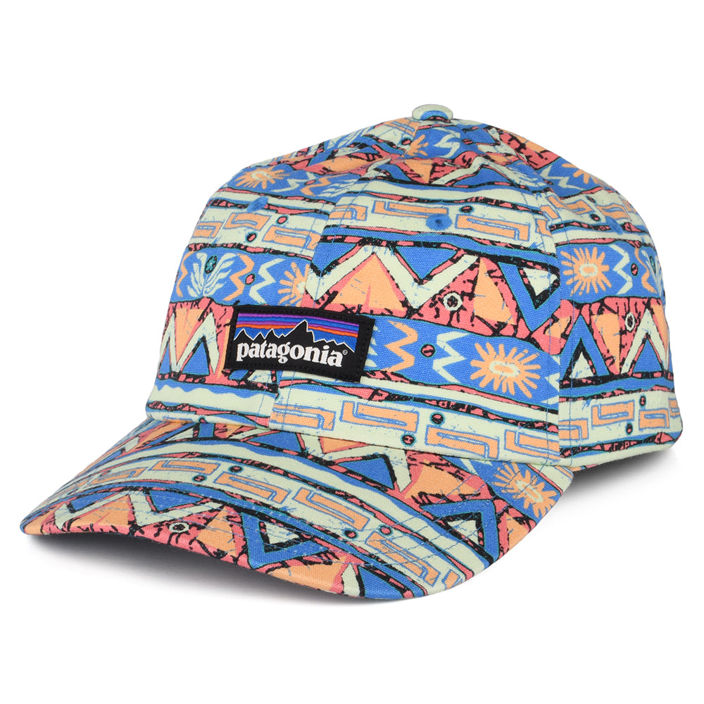 Gorra de béisbol High Hopes Geo Small P-6 Label Trad de algodón orgánico de Patagonia - Verde-Azul-Multi
