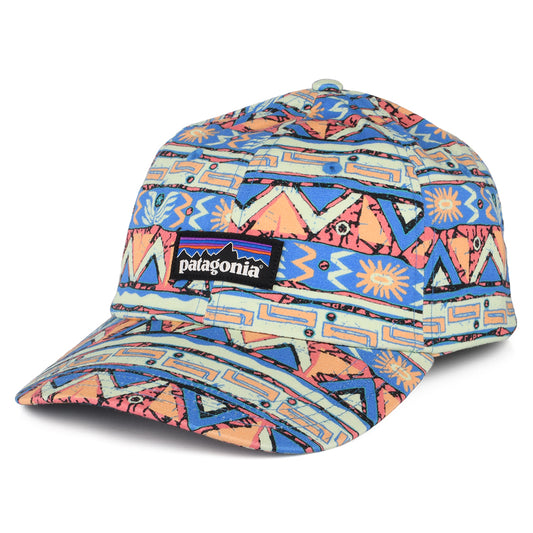Gorra de béisbol High Hopes Geo Small P-6 Label Trad de algodón orgánico de Patagonia - Verde-Azul-Multi