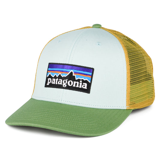 Gorra Trucker P-6 Logo de algodón orgánico de Patagonia - Menta-Verde-Mostaza