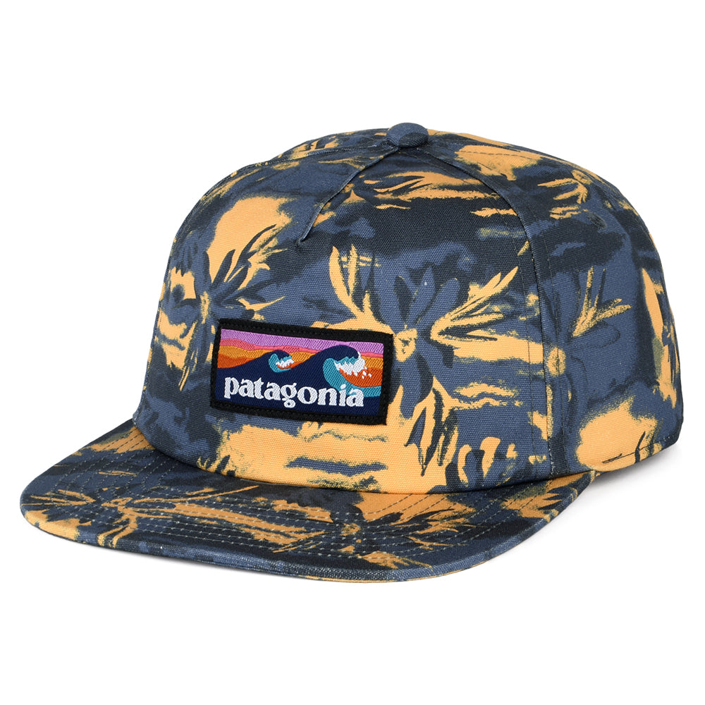 Gorra de béisbol de algodón orgánico de Patagonia - Azul Pizarra-Mostaza