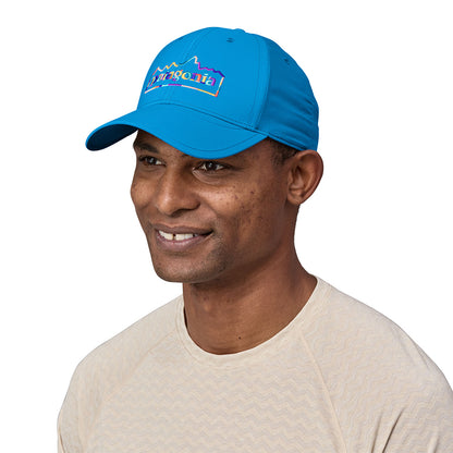 Gorra de béisbol Airshed Perfil bajo Reciclado de Patagonia - Azul Radiante