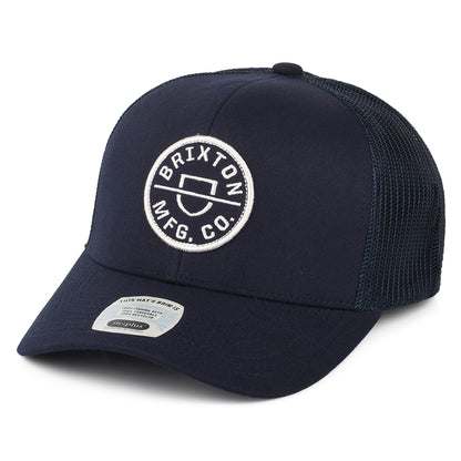 Gorra Trucker Crest NetPlus MP de Brixton - Azul Marino Lavado