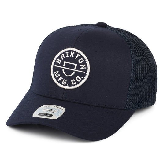 Gorra Trucker Crest NetPlus MP de Brixton - Azul Marino Lavado
