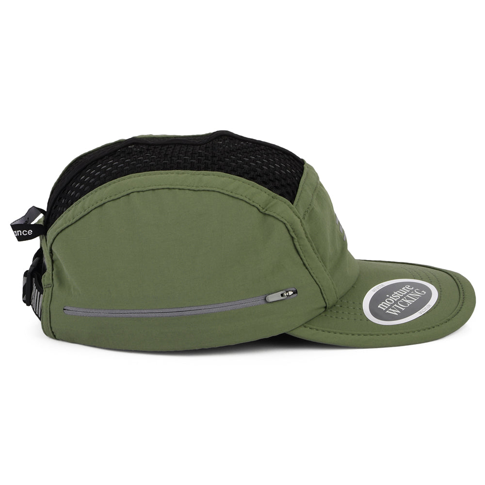 Gorra 5 paneles Running Stash plegable de New Balance - Oliva Oscuro