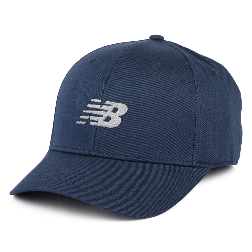 Gorra Snapback Estructurada de sarga de algodón de New Balance - Azul Marino